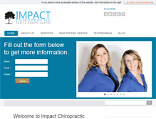 Tablet Screenshot of impact-chiropractic.com
